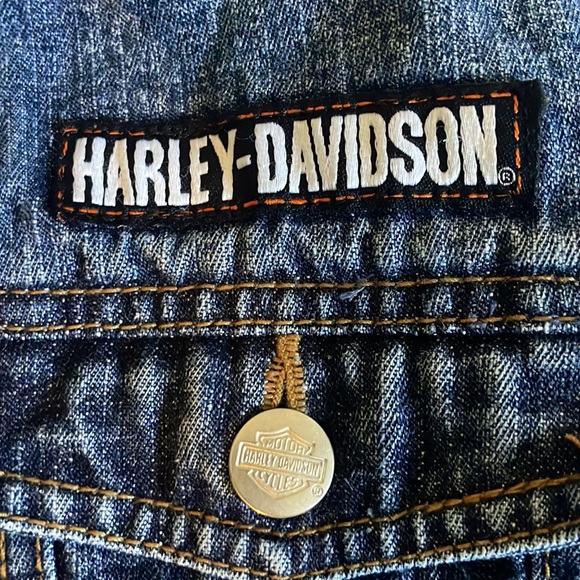 Half sleeve Harley Davidson Jean jacket size small - Picture 2 of 4